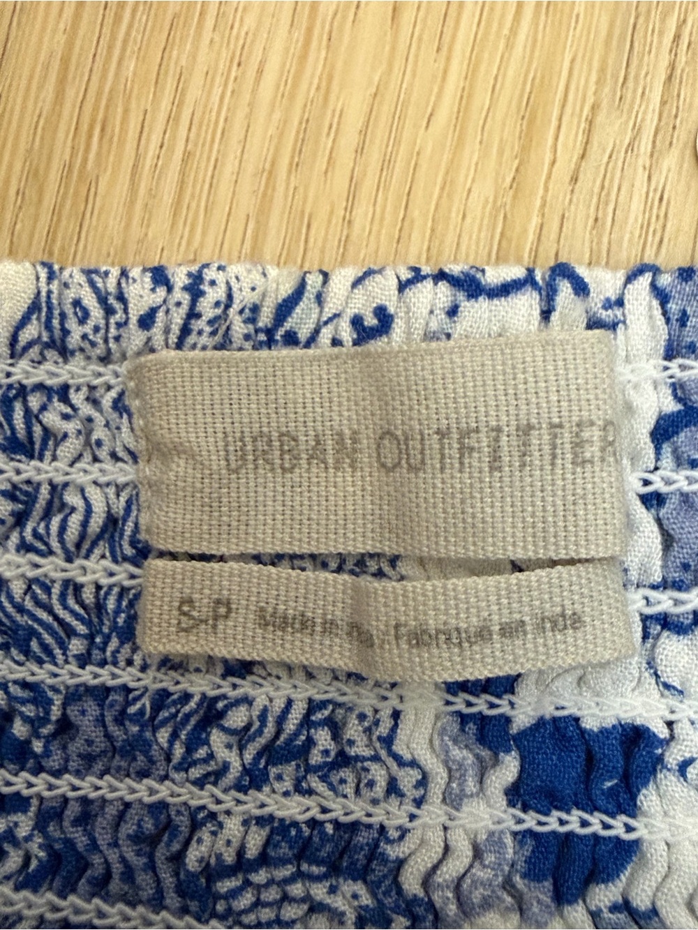 Urban Outfitters Blue & White Floral Lace-Trim Bustier Tank - Picture 3 of 8